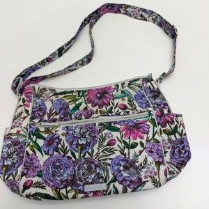 Vera Bradley Large On the Go Crossbody Lavender Meadow NWOT